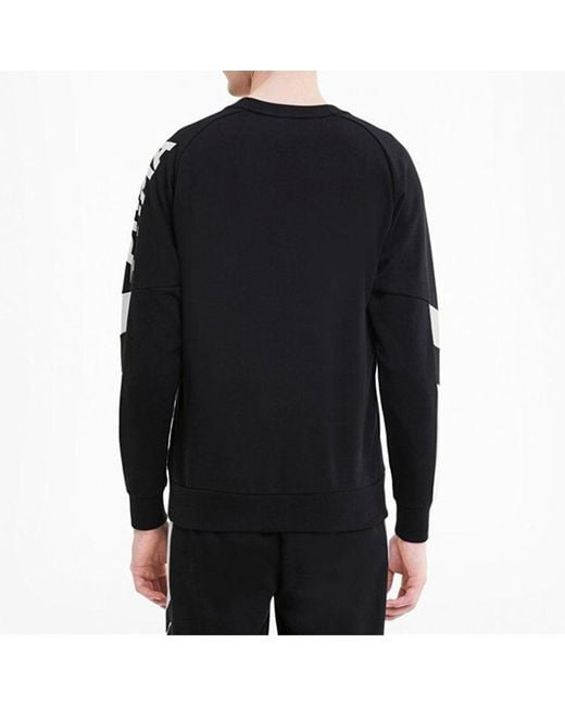 PUMA Black Modern Sports Crew Round Neck Pullover for men