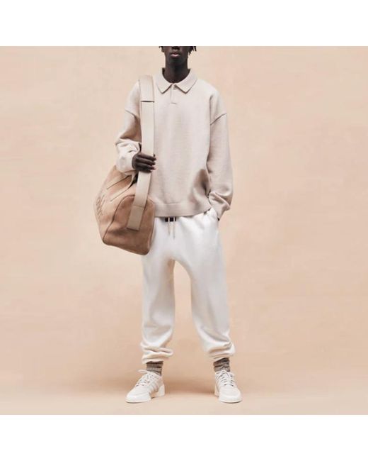 Fear Of God Gray Fw23 Knit Polo Shirt Cloud' for men