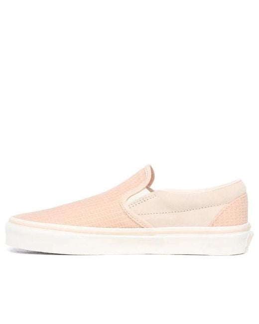 Vans Pink Multi Woven Classic Slip-On Shoes Creamy for men
