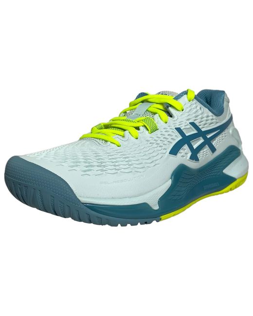Asics Blue (Wmns) Gel Resolution 9 Wide 'Soothing Sea Gris'