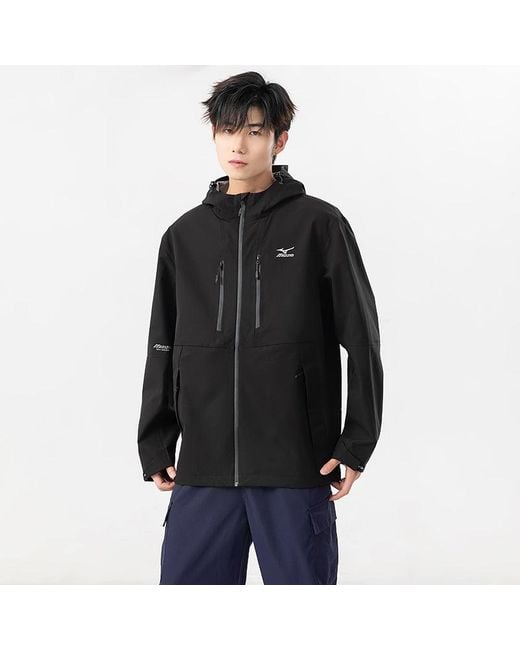 Mizuno Black Classic Logo Jacket for men