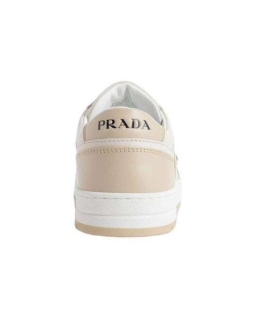 Prada White (Wmns) Downtown Leather Sneakers