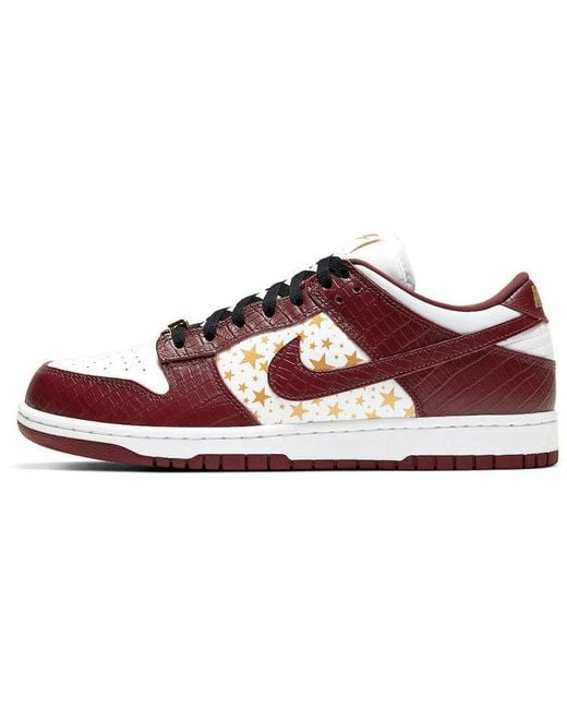Nike Red X Supreme Sb Dunk Low Og Qs 'Barkroot' for men