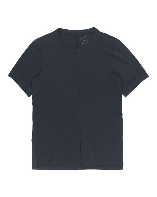 Nike Blue As Nk Dry Top Ss Yoga for men