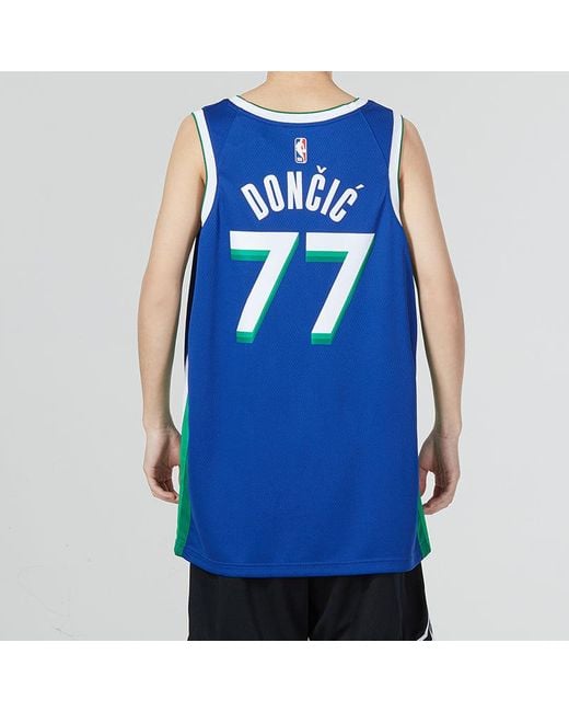 Nike Blue Dri-Fit Nba Dallas Mavericks Luka Doncic City Edition 2022/23 Swingman Jersey for men