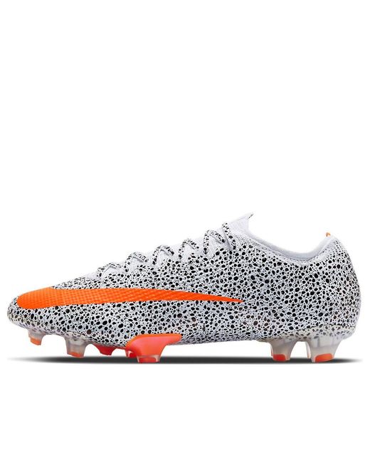 Nike White Cr7 X Mercurial Vapor 13 Elite Fg 'Safari' for men