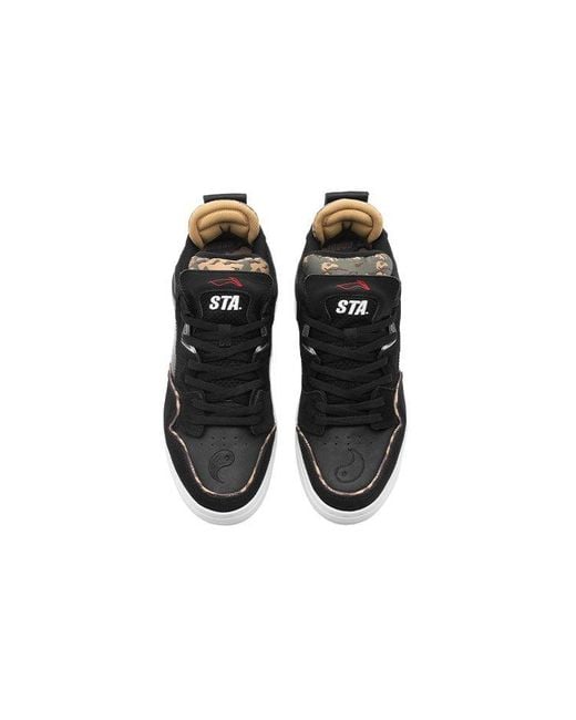 Li-ning Black (Wmns) Weiwu Pro Sta Skate Shoes Camo' for men