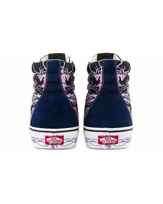 Vans Blue Sk8-Hi Sneakers Printing