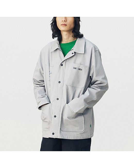 Vans Gray Series Skateboard Logo Printing Sports Jacket for men