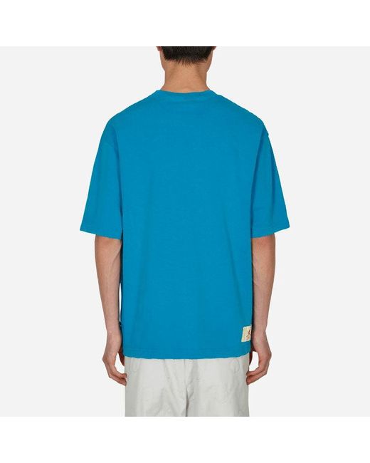 Nike Blue X Union Crossover Solid Color Alphabet Pattern Cartoon Printing Round Neck Short Sleeve Us Edition for men