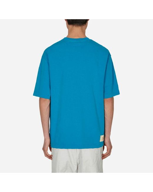 Nike Blue X Union Crossover Solid Color Alphabet Pattern Cartoon Printing Round Neck Short Sleeve Us Edition for men