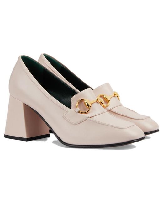 Gucci Brown (Wmns) Web Accent Leather Pumps