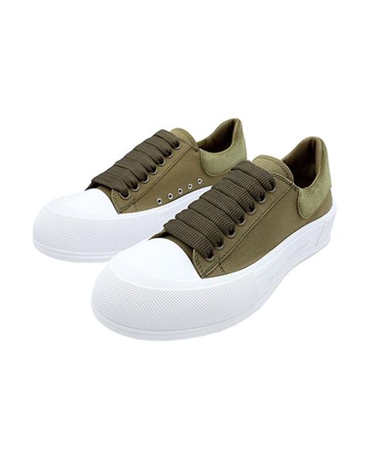 Alexander McQueen Deck Skate Plimsoll Lace-Up Black (Women's)