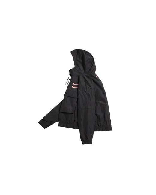 Nike Black Swoosh Hooded Jacket for men