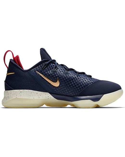 Nike Blue Lebron 14 Low 'Midnight University Metallic' for men
