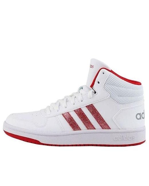 Adidas White (Wmns) Hoops 2.0 Mid