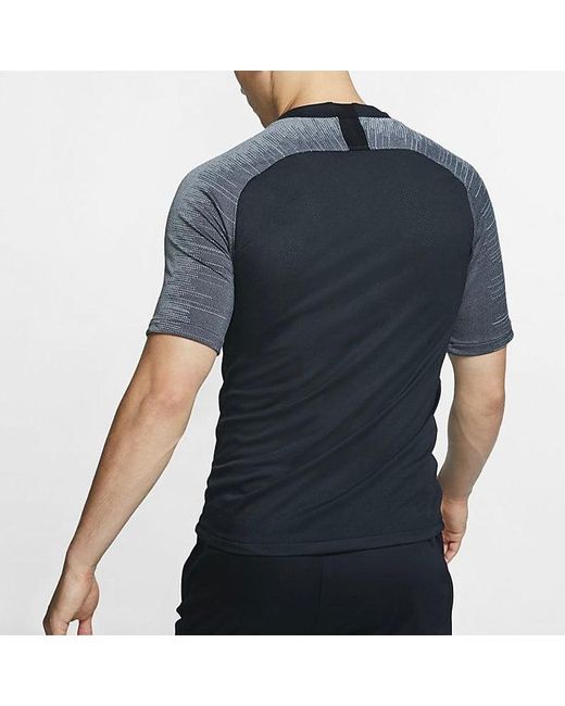 Nike Black Breathe Strike Casual Soccer Training Sport Short Sleeve for men