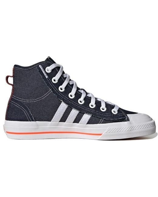 Adidas Blue Nizza Hi Rf Denim' for men