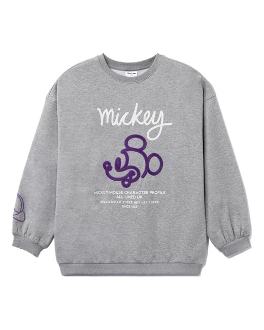 Li-ning Gray X Disney Mickey Mouse Graphic Sweatshirt
