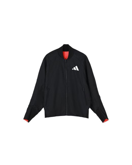 Adidas Black M Vrct Back Tiger Logo Pattern Loose Jacket for men