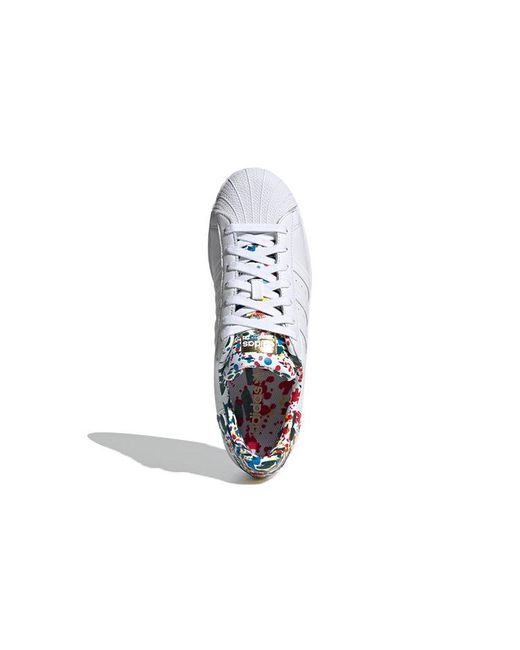 Adidas White Superstar Splatter' for men
