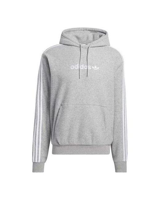 Adidas Gray Originals Comfort 3-Stripes Hoodie 'Heather' for men