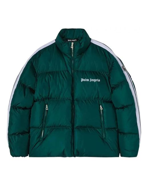 Palm Angels Green Classic Track Down Jacket for men