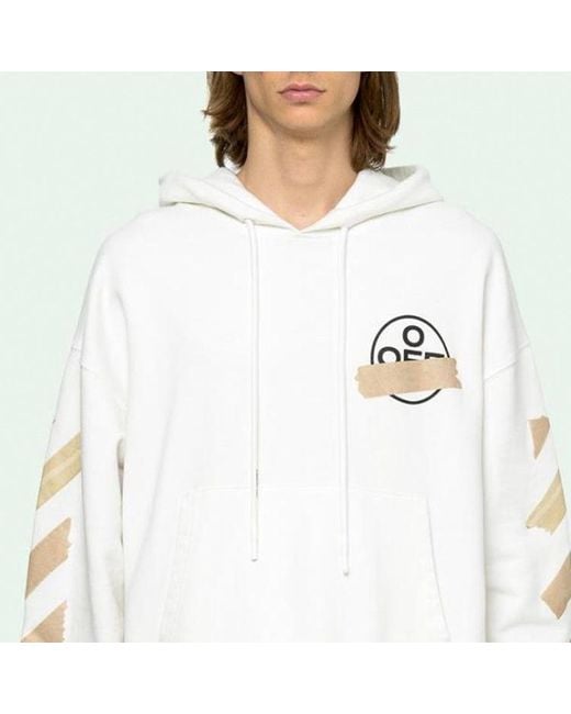 Off-White c/o Virgil Abloh White Arrows Sketch Logo Loose Sweater Tape for men