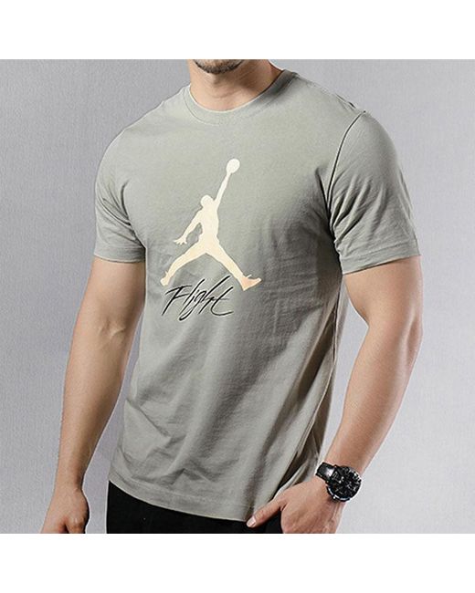 Nike Green Jumpman Flight Basketball Sports Short Sleeve for men