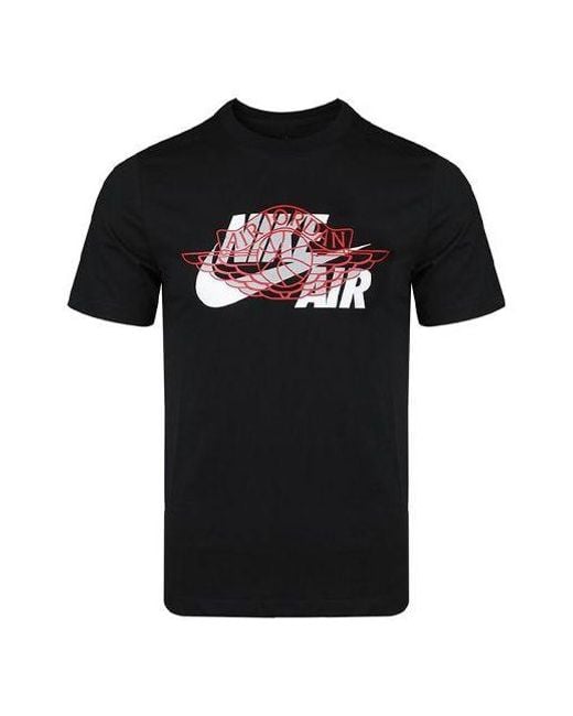 Nike Black Air Wings Round-Neck Short-Sleeve Tee for men