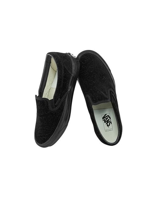 Vans Black Og Classic Slip-On Lx 'Velvet Emboidery for men