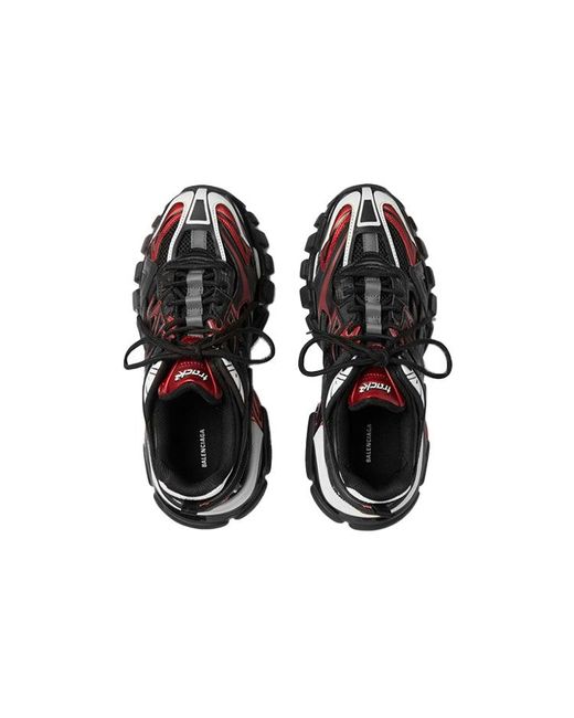 Balenciaga Black Track.2 Trainer Burgundy' for men