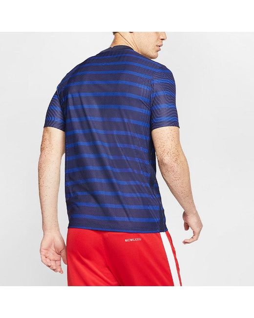 Nike Blue 2020 Season France Home Player Edition Stripe Soccer for men