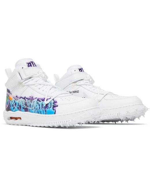 Nike Blue X Off- Air Force 1 Mid 'Graffiti' for men