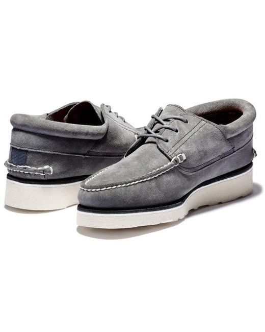 Timberland Gray 3 Eye Wedge Narrow Fit Oxford Shoes 'Medium Suede' for men
