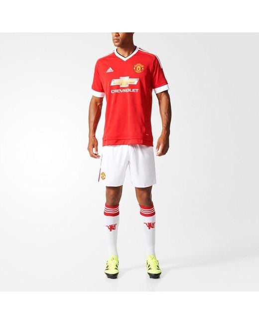 Adidas Red Manchester United 15/16 Home Jersey for men
