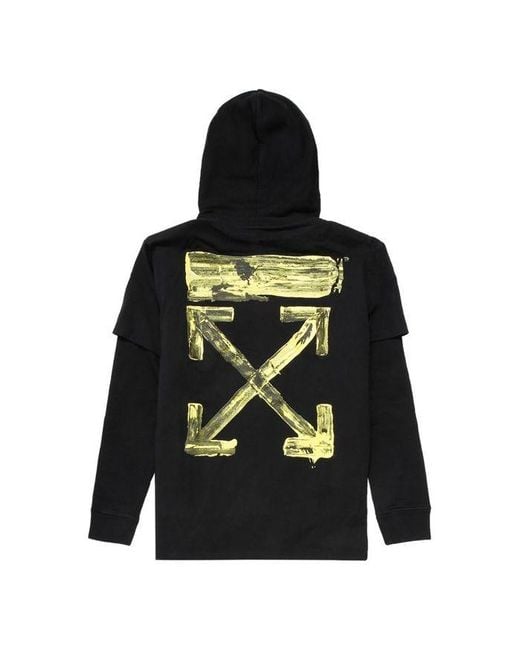 Off-White c/o Virgil Abloh Black Back Arrow Printing Drawstring for men