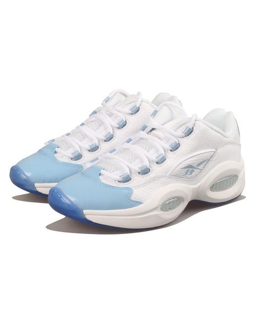 Reebok White Question Patent Low 'Fluid' for men