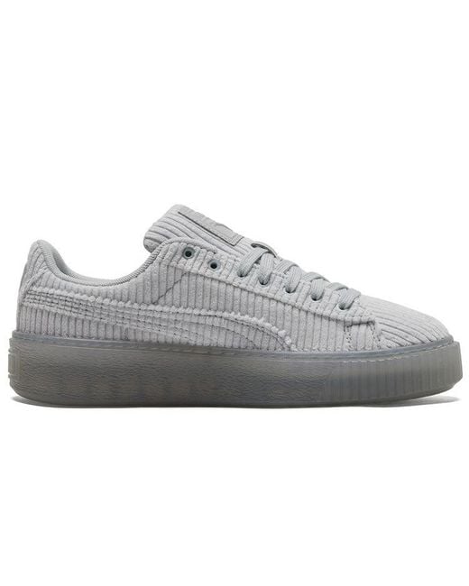 PUMA Gray (Wmns) Basket Platform Strap