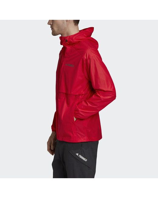 Adidas Red Casual Sports Hooded Long Sleeves Jacket for men