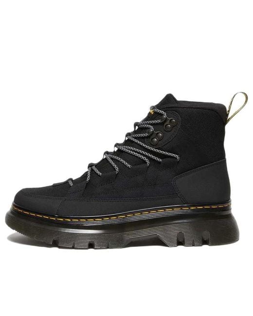 Dr. Martens Black Boury Leather Casual Boots