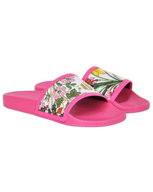 Gucci Pink (Wmns) Pursuit Pool Slide Floral'