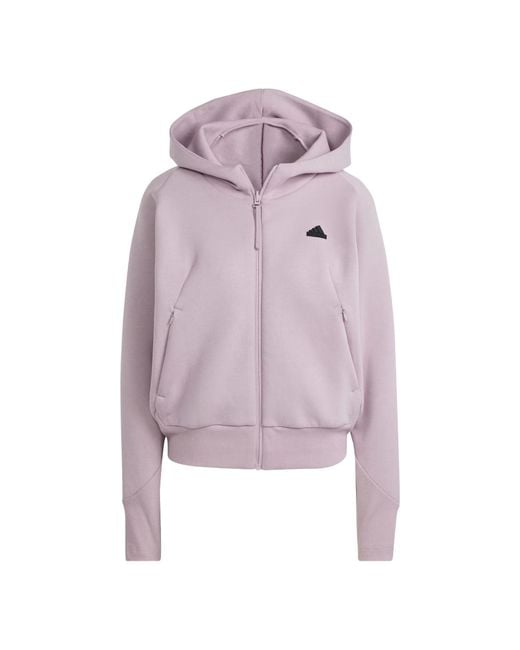 Adidas Purple (Wmns) Z.N.E. Full-Zip Hoodie Asia Sizing