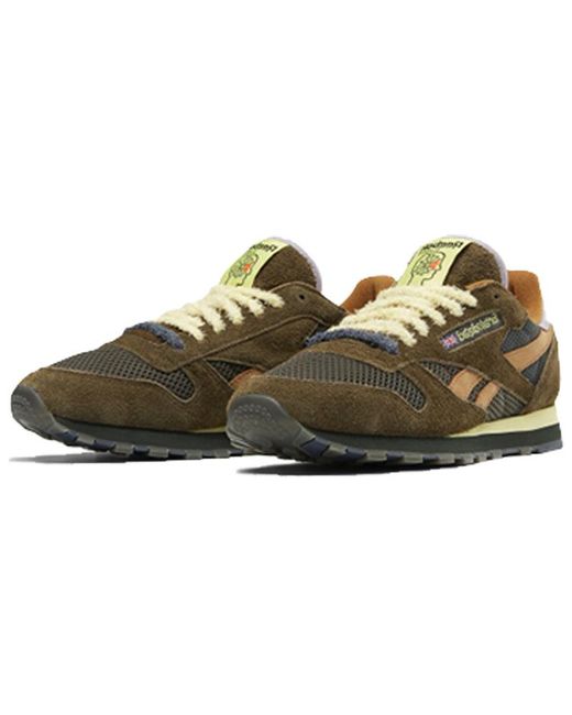 Reebok Brown Brain Dead X Classic Leather 'Fuzzy Suede' for men