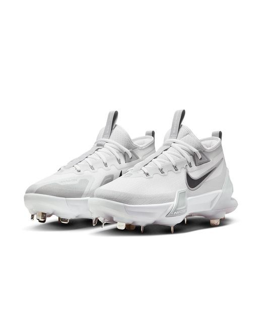 Nike White Force Zoom Trout 9 Elite Baseball Cleats for men
