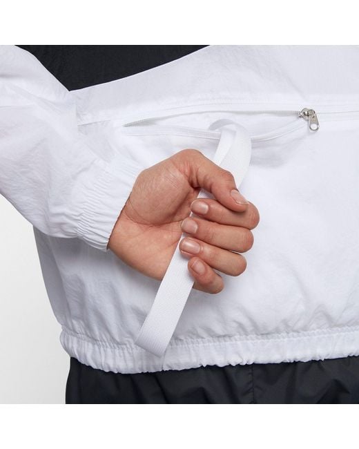Nike White Swoosh Half-Zip Jacket for men
