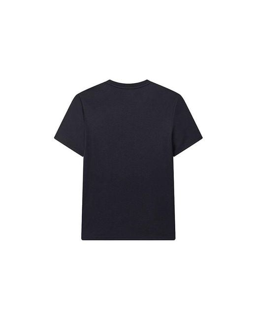 Fila Blue Alphabet Knit Round Neck Casual Sports Short Sleeve for men