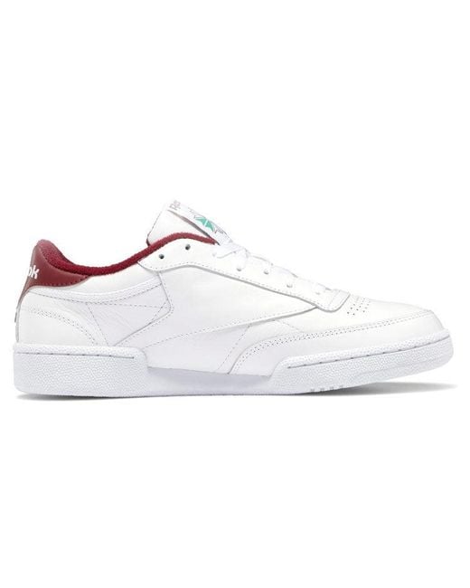 Reebok White Club C 85 'Crest Burgundy' for men