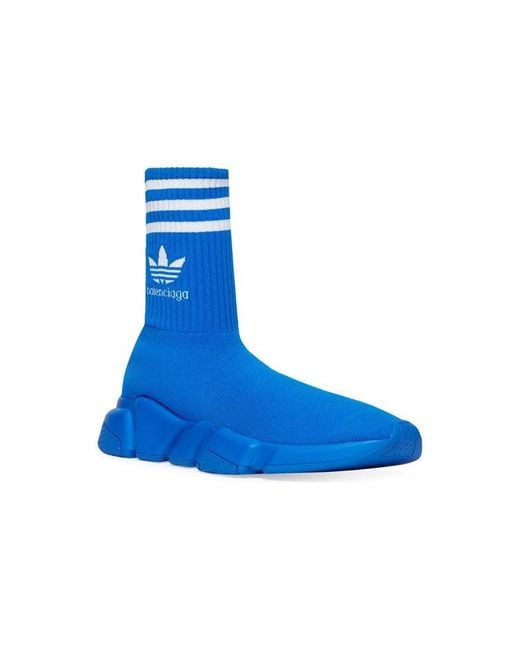 Balenciaga Blue X Adidas Originals Speed 1.0 Sneakers for men