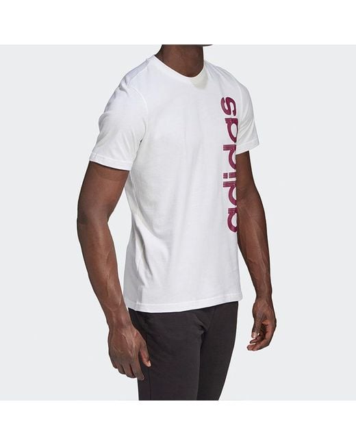 Adidas White Sports Training Short Sleeve for men